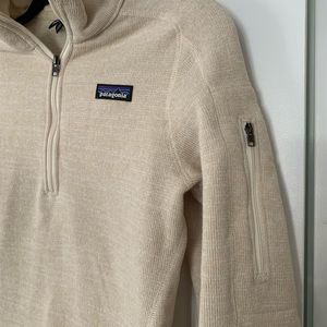 Women's Patagonia Better Sweater 1/4-Zip Fleece Size Small in color Oyster White